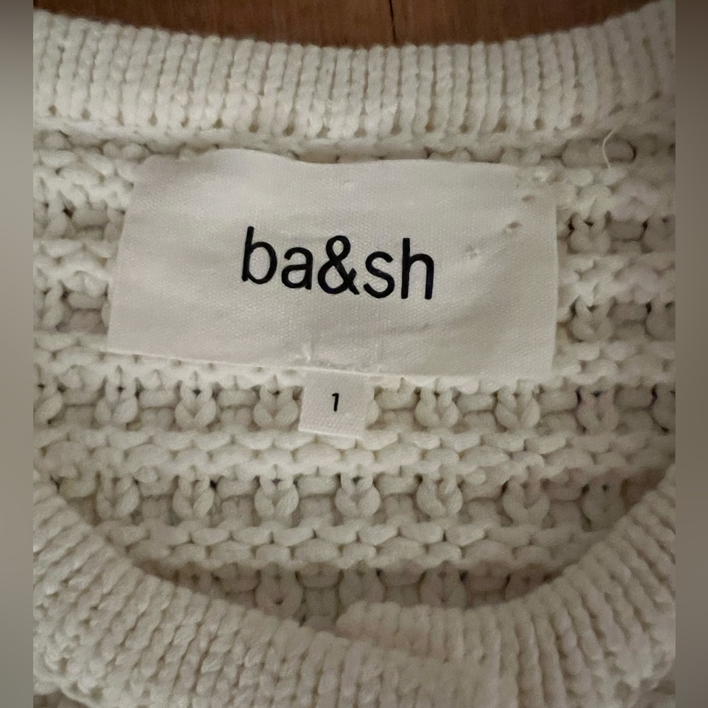 Ba&sh Gaspard Knitted Cardigan Sweater in Ivory Size 1/Small NWOT - Picture 9 of 13